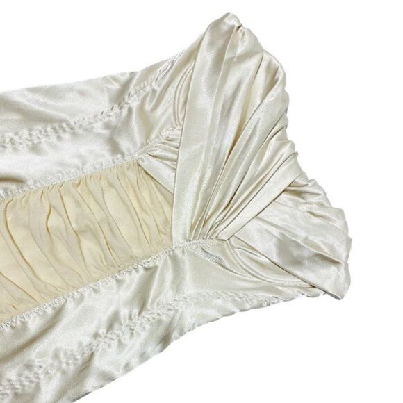 Foxy Jeans Women's Satin Strapless Dress Y2K - Picture 2 of 4